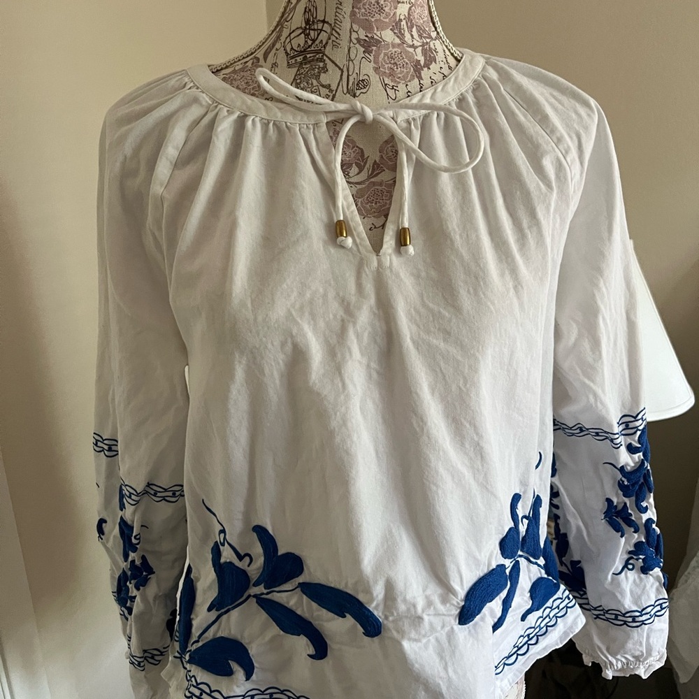 Roller Rabbit embroidered top